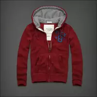 hommes giacca hoodie abercrombie & fitch 2013 classic x-8024 bordeaux